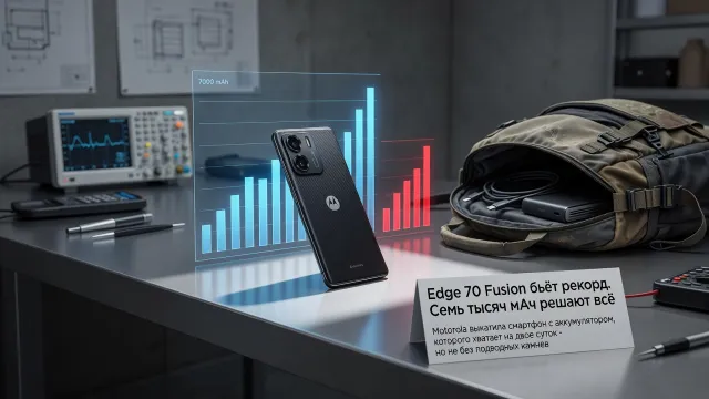Edge 70 Fusion бьёт рекорд. Семь тысяч мАч решают всё